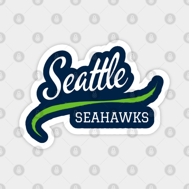 Seahawks Retro Magnet by CityTeeDesigns