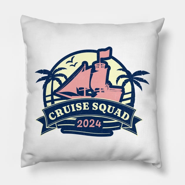 Cruise Squad 2024 Pillow by Norse Magic