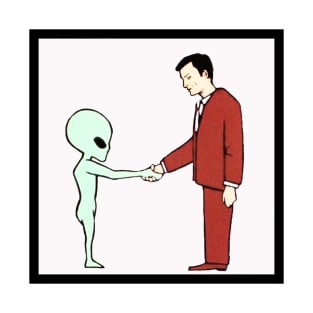 Alien Handshake With Man T-Shirt