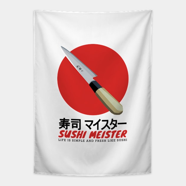 Life is Simple and Fresh Like Sushi Tapestry by KewaleeTee