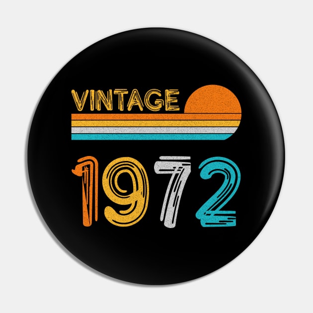 Vintage 1972 Happy 51st Birthday Retro Pin by myreed