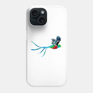 Flying Quetzal in Watercolor Phone Case