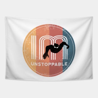 Retro IM unstoppable Mens Swimming 1 Tapestry