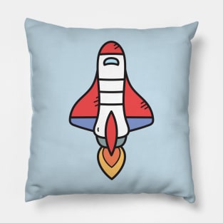 Rocket Cartoon Pillow