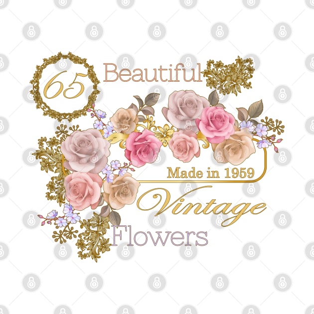 Vintage Roses- A Special 65th Birthday Gift for Her by KrasiStaleva