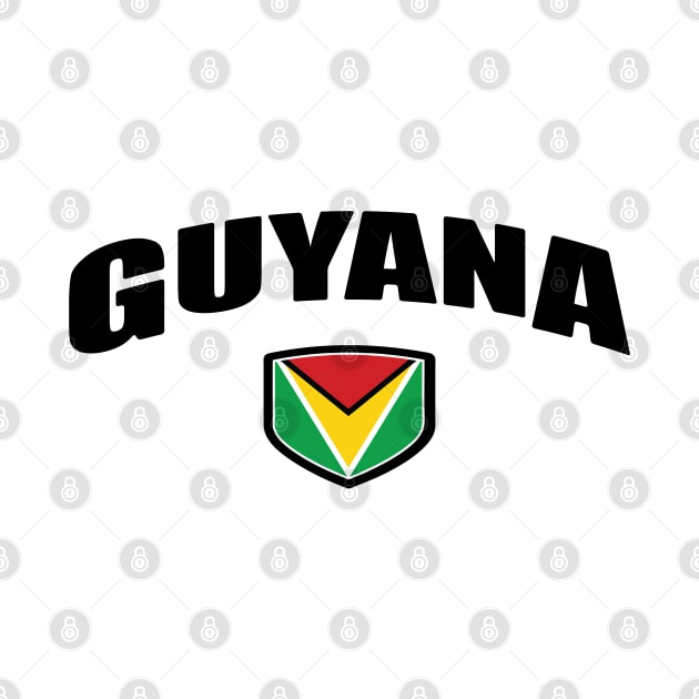Guyana National Flag Shield by IslandConcepts
