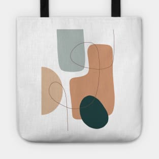 Mid Century Modern, Abstract Shapes Illustration 5 Tote