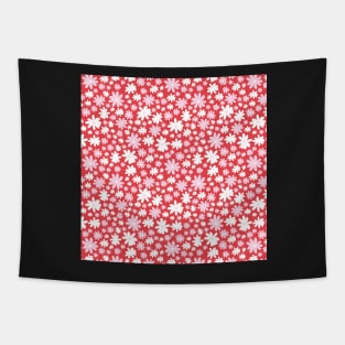 CUTE VALENTINES DAY VINTAGE RETRO PINK AND RED FLORALS Tapestry