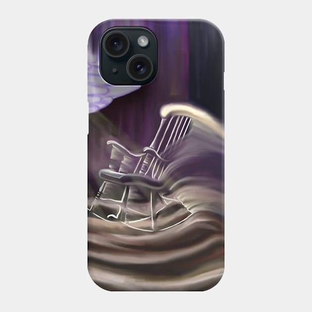 The Empty Grief Guardian Angel Rocking Chair Phone Case by Art by Deborah Camp