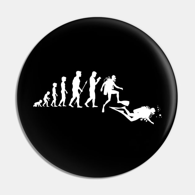 Evolution Man Scuba - White Pin by TotallyRadGames