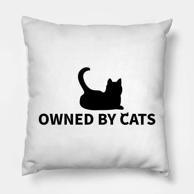 OWNED BY CATS Pillow by MoreThanThat