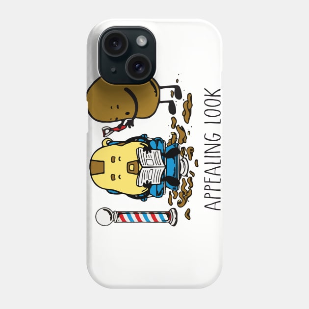 Barbershop Potato Funny Barber Food Humor Gift Phone Case by Alema Art