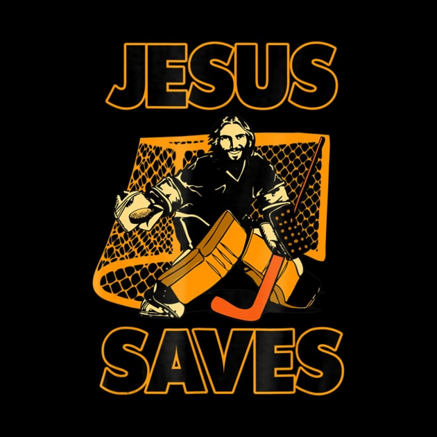 Jesus The Hockey Goalie Saves by HaroldKeller