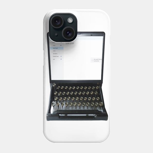 VINTAGE TYPEWRITER LAPTOP Pop Art Phone Case by BruceALMIGHTY Baker