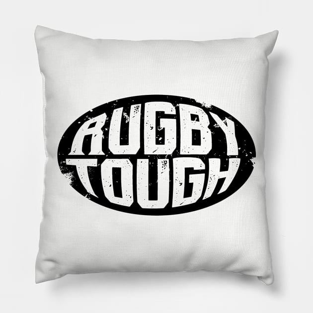 Rugby Tough Ball Design Pillow by atomguy