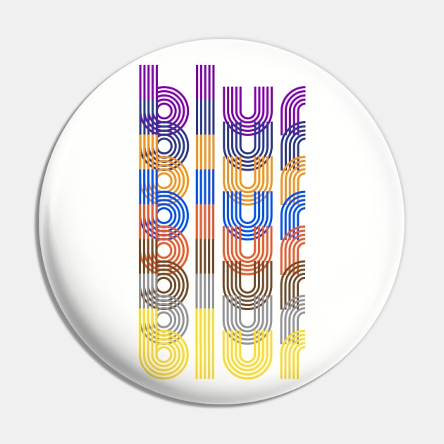 Blur Album Colours Repeating Print Pin by MonkeyButlerDesigns