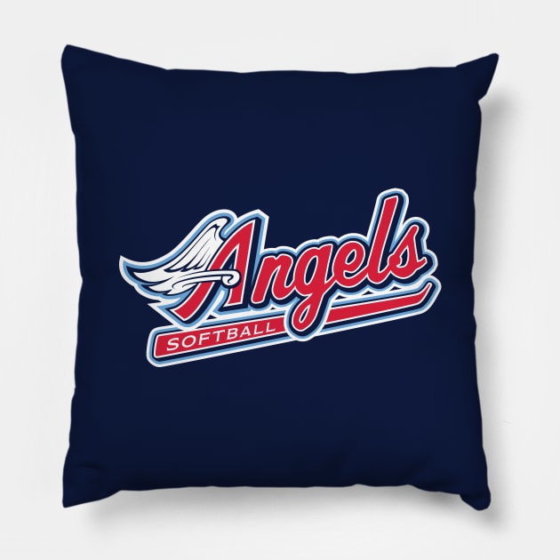 Angels Softball team script Pillow by SHAngelsShop