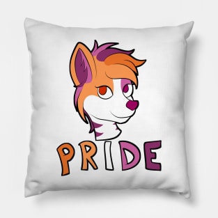 Lesbian Pride - Furry Mascot 2 Pillow