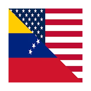 Venezuela American Flag Half Venezuelan USA T-Shirt
