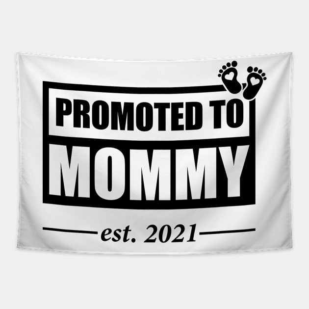 Promoted to Mommy 2021 Soon to be Mom Tapestry by paveldmit