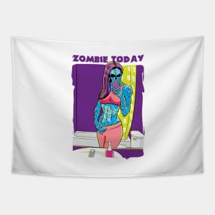 Zombie Today Tapestry