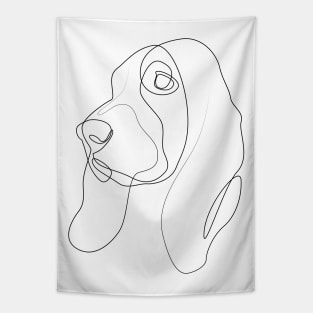 Basset Hound - one line drawing Tapestry