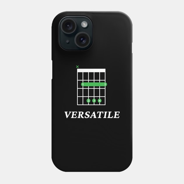 B Versatile B Guitar Chord Tab Dark Theme Phone Case by nightsworthy