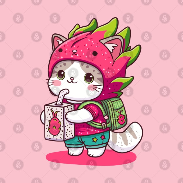 Dragonfruit Kitty by KilkennyCat Art