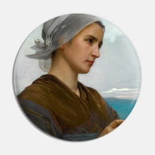 Tricoteuse Bretonne by William-Adolphe Bouguereau Pin