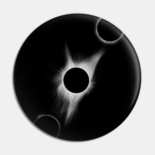 Black & White Eclipse Graphic Pin