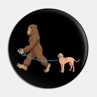 Bigfoot Dog Walk Vizsla - Sasquatch Dog Lovers Pin