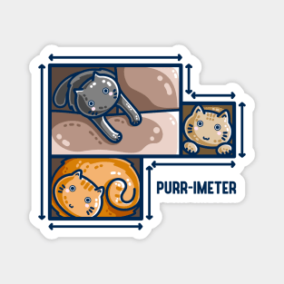Purr-imeter Maths Cat Pun Magnet