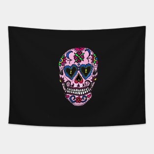 Sugar Skull Hearts Tapestry