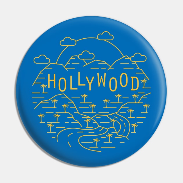 Hollywood - Golden State Yellow Pin by AlexGDavis