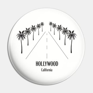 Palm Tree street in Hollywood Pin