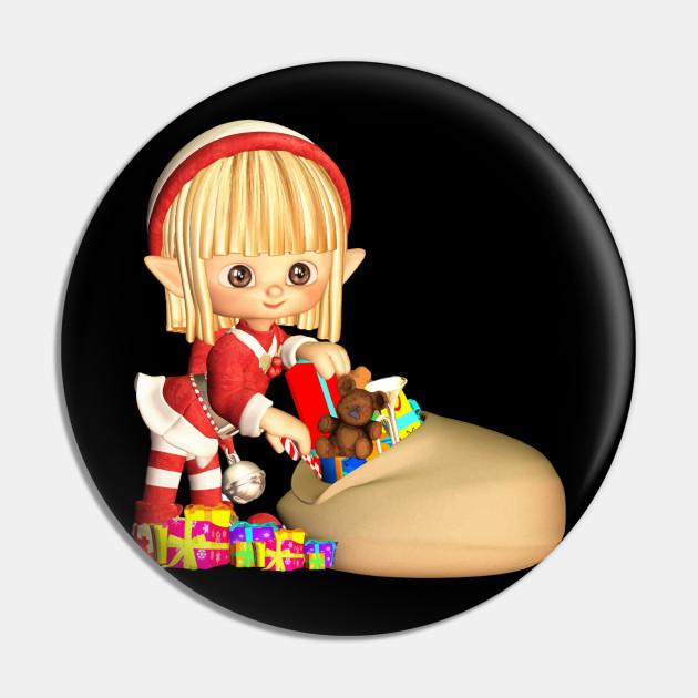 Blonde Santa S Helper Elf Girl