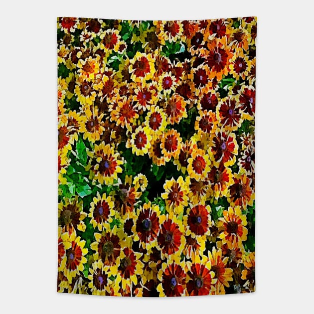 Gaillardia natural pattern Tapestry by Banyu_Urip