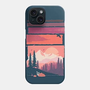 Mountain Forest Sunset - Wanderlust Phone Case