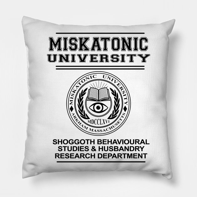 Miskatonic University Shoggoth research department - HP Lovecraft Pillow by Duckfieldsketchbook01