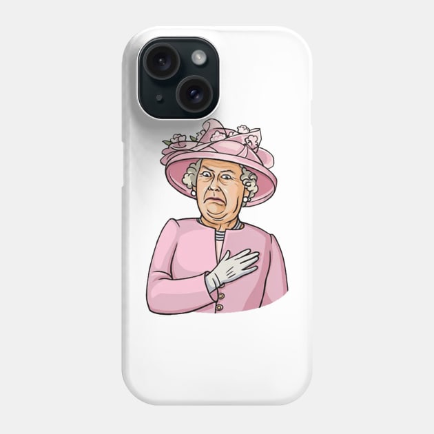 Queen Elizabeth shocked face Phone Case by MoondesignA