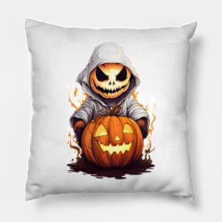 Cute Halloween ghost Smiling t shirt Pillow