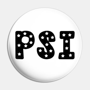 Psi Star Letters Pin