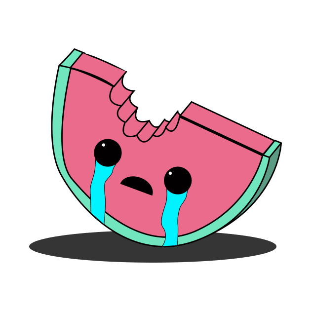 crying watermelon by Johnny_Sk3tch