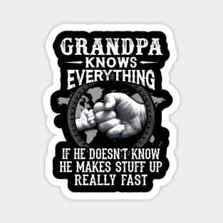 Grandpa Knows Everything If He Doesn't Know Father's Day Magnet