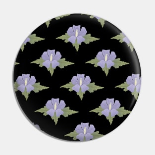 Mauve Hibiscus Pattern Pin