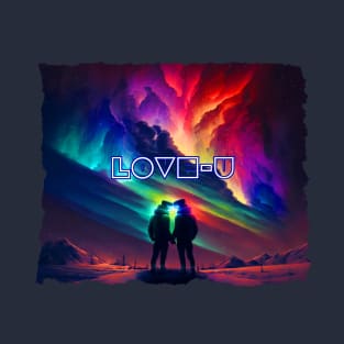 Love U under the northern lights T-Shirt