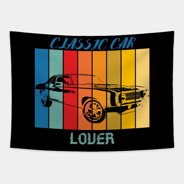 retro car Tapestry by bahullah_art