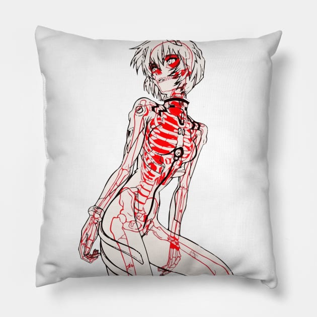 Skeleton girl Pillow by URSUS