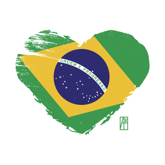 I love my country. I love Brazylie. I am a patriot. In my heart, there is always the flag of Brazile. by ArtProjectShop