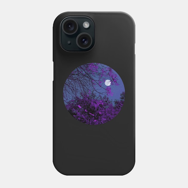 Moon Light and Purple Tree Phone Case by RiddhiShah